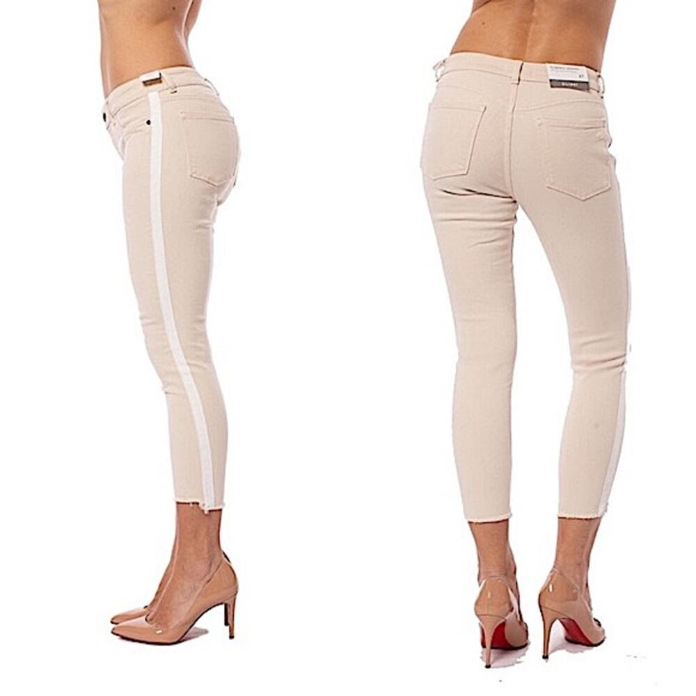DL1961 Florence Cropped Sheridan Tuxedo Jeans Mid Rise Instasculpt
